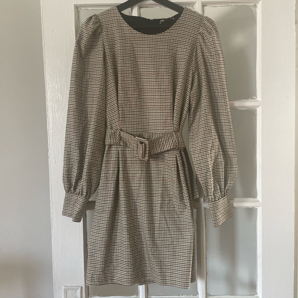 Zara plaid mini dress
